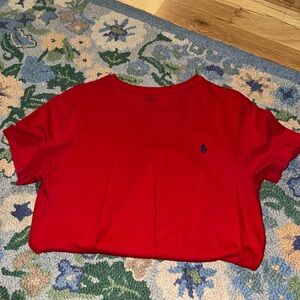Short sleeve red polo